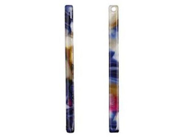 Acetate Stick Drop Charm, 39x3mm - Twilight (Each)