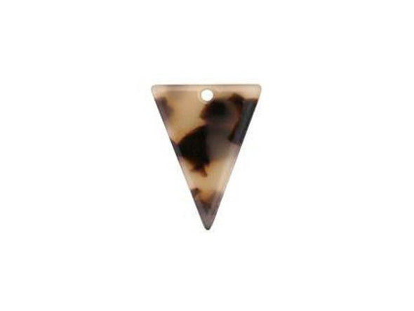 Acetate Triangle Charm, 21x16mm - Light Tortoise (Each)