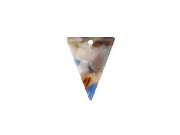 Acetate Triangle Charm, 21x16mm - Garden Party (Each)