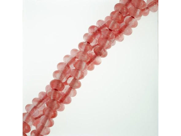 Manmade Cherry Quartz Beads, 8x5mm Rondelle with Large Hole (strand)