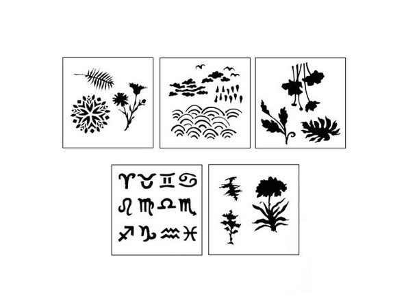 Design Stencils for Enameling by Eugenia Chan, Universe Set (pack)
