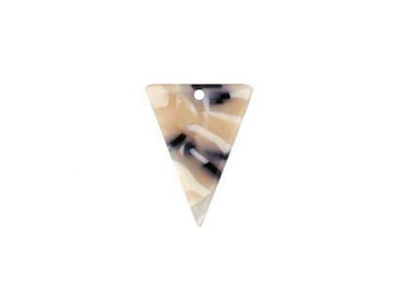 Acetate Triangle Charm, 21x16mm - Black Pearl (Each)