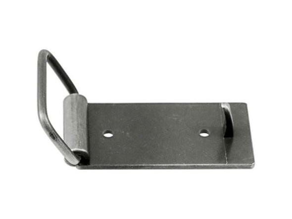 Antiqued Silver Plated Belt Buckle Blank, Rectangle, 1" Loop (Each)