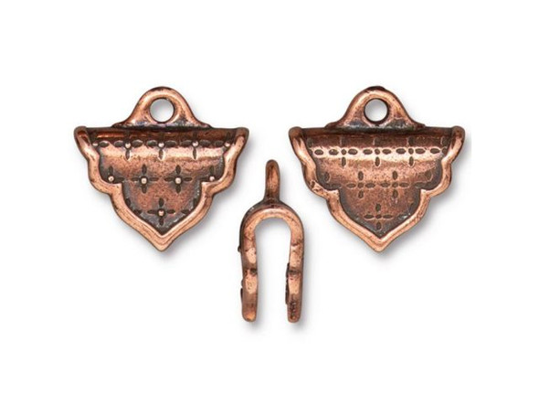 TierraCast Marrakesh Crimp End - Antiqued Copper Plated (Each)