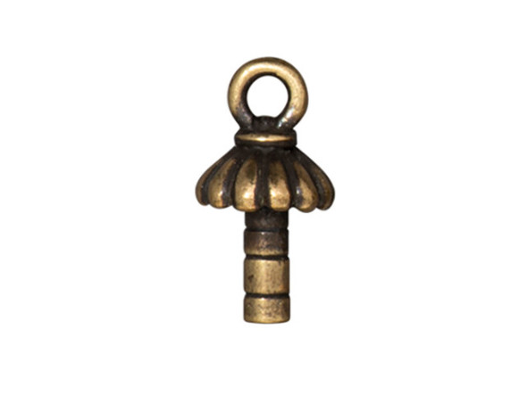TierraCast Joy Glue-On Cap - Antiqued Brass Plated (Each)