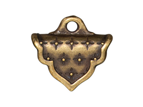TierraCast Marrakesh Crimp End - Antiqued Brass Plated (Each)