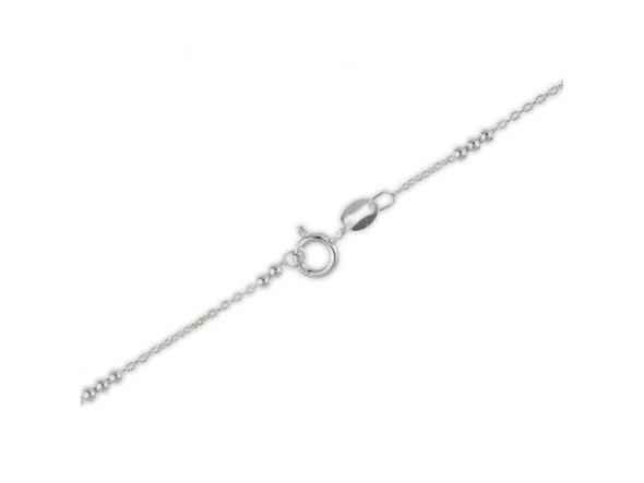 Sterling Silver 3-Bead Satellite Chain Necklace, 20" (Each)