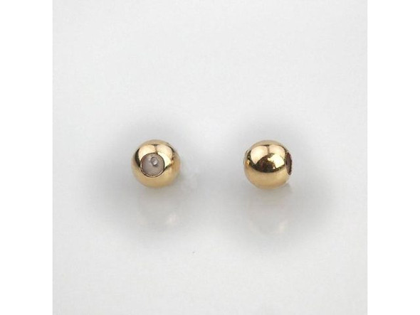 14kt Gold-Filled 4mm Round Bead, Silicone-Lined (Each)