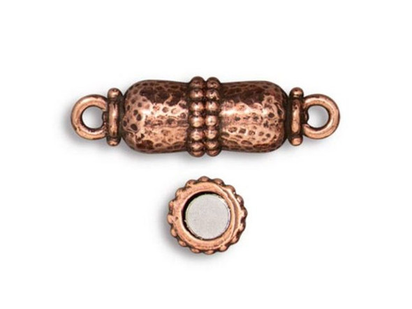 TierraCast Magnetic Clasp Set, Palace Pattern - Antiqued Copper Plated (Each)