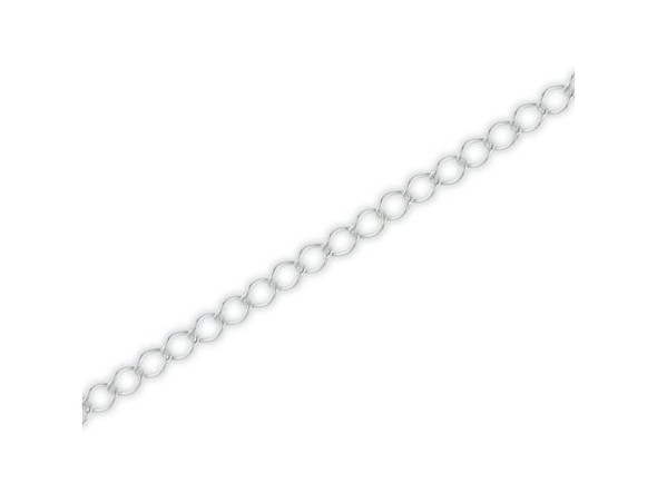 Sterling Silver Curb Chain, Footage, 2.3mm (foot)