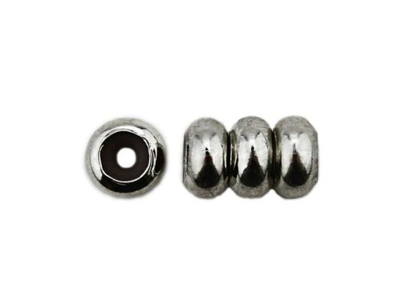 Beading supply, Bead Stopper™, stainless steel, 7mm. Sold per pkg