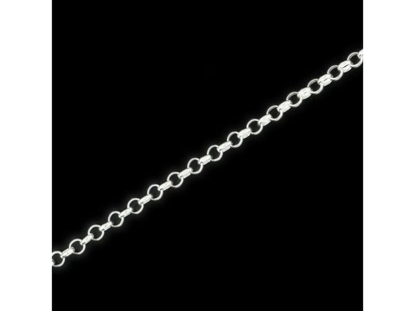 Sterling Silver Petite Rolo Chain, Footage, 2.15mm (foot)