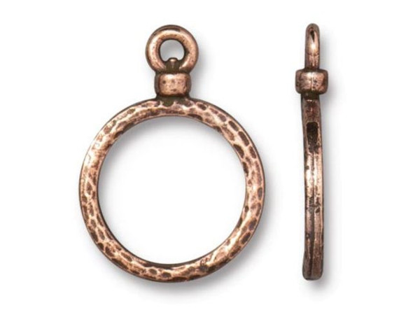 TierraCast 15mm Stitch-Around Hoop - Antiqued Copper Plated (Each)