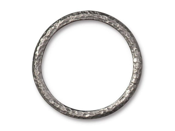 TierraCast Hammertone 1-1/4" Ring Jewelry Link - Gunmetal (Each)