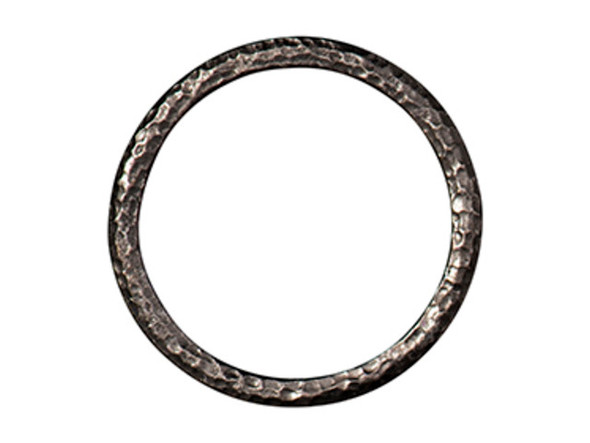 TierraCast Hammertone 1-1/4" Ring Jewelry Link - Gunmetal (Each)