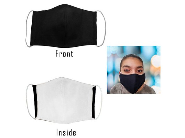 Handmade Fabric Face Masks, Black/White (pack)