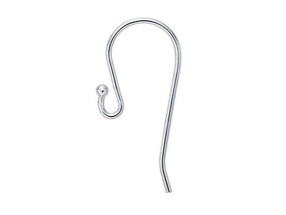 Ball-End Argentium Silver French Hook Earring Wires (pair)