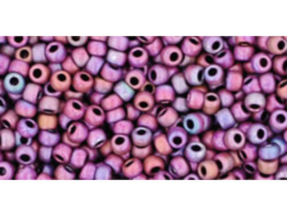 TOHO Glass Seed Bead, Size 11, 2.1mm, Matte-Color Andromeda (Tube)