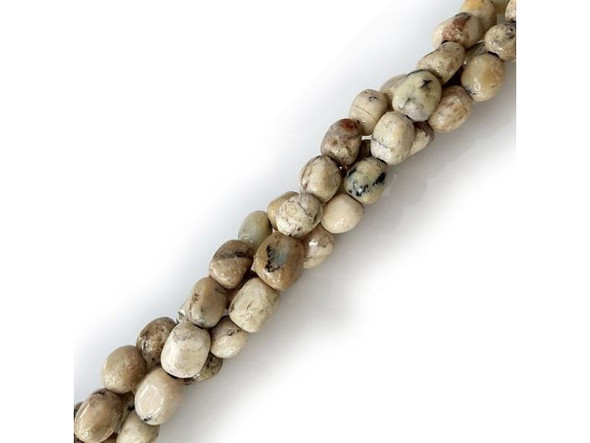 African Opal Gemstone Beads, 8x10mm Nugget with Large Hole (strand)