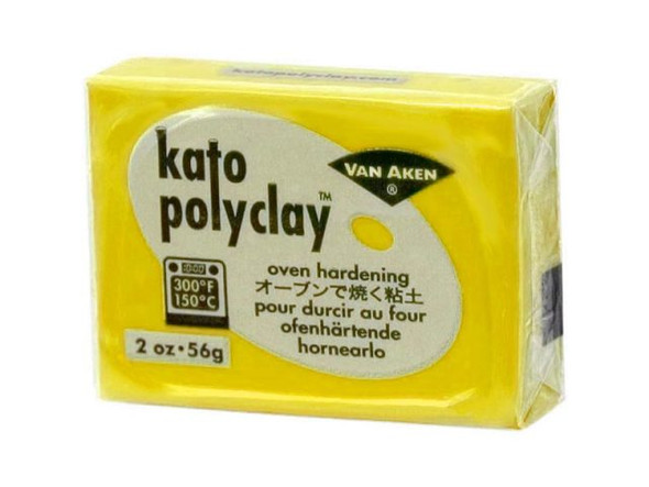 Polymer Clay Basics      Polymer clays are man made modeling materials that, once heat  cured, become permanent and will not return to their original  state. All are composed of the same basic components: plasticizers,  resins, fillers and colorants.     Before using polymer clay it must be conditioned... kneading by  hand until the clay is soft and pliable or fold and roll through a  pasta machine. Inadequate conditioning will result in weakened  finished items and weakened piece to piece adhesion. Condition light colors first, then move to darker colors.    Polymer clay pieces can be cured in a standard oven (convection)  or toaster oven. Do not microwave polymer clay. If you don't have a  dedicated oven, place items in an aluminum pan, then cover tightly  with foil to prevent residue build up in your oven. Cure pieces in  a well-ventilated area. Check oven accuracy with a thermometer and  use a timer to avoid exceeding curing time.    The recommended curing temperature is 300&deg; F (150&deg; C).  Kato Polyclay&trade; can be cured at 275&deg; F (135&deg; C) with  good results and has been approved to cure at 350&deg; F by our  toxicologist, however caution should be taken when curing at that  temperature, time should be limited to 10 minutes as you will run  the risk of discoloration. You should never exceed 365&deg; F.    Materials that will withstand clay curing temperatures, such as  glass, paper mache, wood, metal and ceramic items may be covered  with clay and baked in the oven. Items may be nested in polyester  batting to avoid flat, shiny spots. Finished pieces may be painted  or glazed after curing. Water-based paints and glazes are  recommended. Cured clay may also be wet sanded (automotive  sandpaper - 400 and 600 grit, in water) and then buffed to a  high-gloss sheen.    Working Properties of Kato PolyClay&trade;      1. Conditioning - Kato Polyclay&trade; is easy to condition, with  no crumbling. I slice the blocks into 1/8" thick pieces. Roll  through the pasta machine at the thickest setting. Finish by  folding and rolling.     2. Handling - with continuous kneading and working, Kato  Polyclay&trade; does not become sticky and, therefore, maintains  its ease of workability.    3. Strength - Kato Polyclay&trade; was deemed as strong or  stronger than other clays the testers used, - most feeling it was  stronger. Not one single respondent found it to be less strong.  Additionally, every color shares the same strength.    4. Color stability - From uncured to cured state, no Kato  Polyclay&trade; color shifts more than 1/2 shade, with the majority  remaining unchanged from uncured to cured state. It is virtually  "true- color".    5. Consistency - Colors share the same consistency and softness.  For example, you won't find white very hard and green very soft.  Even consistency promotes even cane reduction, which results in  less distorted imagery and less waste at cane ends.    6. Color Mixing - Rather than taking an academic approach (this  requires that the user have a rather extensive knowledge of color  mixing) we have opted for a more user friendly and intuitive  method. The Spectral Colors form the basis for the creation of all  colors. If they were placed on the color wheel, you would find them  very evenly spaced. This approach makes color mixing simple for  even the most inexperienced user.    7. Colors - Colors have been formulated for maximum purity and  brilliance.    8. Finish - Once cured, Kato Polyclay&trade; exhibits a satin  sheen.    9. Density - As part of the manufacturing process, Kato  Polyclay&trade; is vacuum extruded (we are the only company  utilizing this state of the art process). In essence, air from the  clay is removed, making the clay denser and eliminating the need  for continuous folding and rolling to remove air pockets from the  clay.    10. Warm repositioning - Kato Polyclay&trade; is not as fragile  as other brands when warm. Kato Polyclay&trade; allows for a  measure of repositioning of elements when warm - the clay maintains  its new position without breaking.        See Related Products links (below) for similar items and additional jewelry-making supplies that are often used with this item.