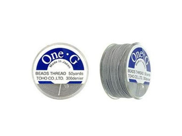 One-G TOHO Nylon Beading Thread, 50 yards, Light Gray (Each)