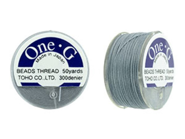 One-G TOHO Nylon Beading Thread, 50 yards, Light Gray (Each)