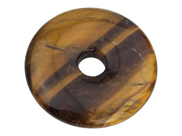 Tiger Eye Gemstone Donut, 30mm (Each)