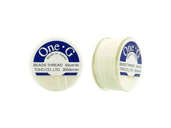 One-G TOHO Nylon Beading Thread, 50 yards, White (Each)