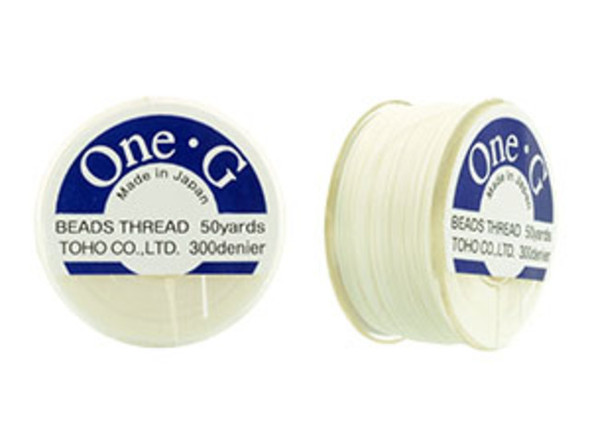 One-G TOHO Nylon Beading Thread, 50 yards, White (Each)