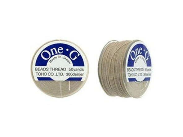 One-G TOHO Nylon Beading Thread, 50 yards, Beige (Each)