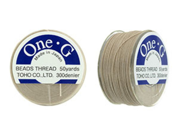 One-G TOHO Nylon Beading Thread, 50 yards, Beige (Each)