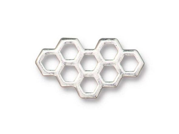 TierraCast Honeycomb Link - Antiqued Silver Plated (Each)