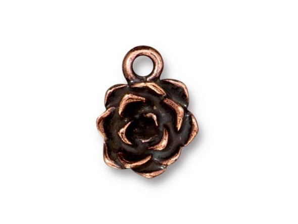 TierraCast Succulent Charm - Antiqued Copper Plated (Each)