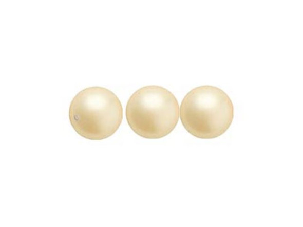 Preciosa Crystal Pearl, 6mm Round - Vanilla (strand)