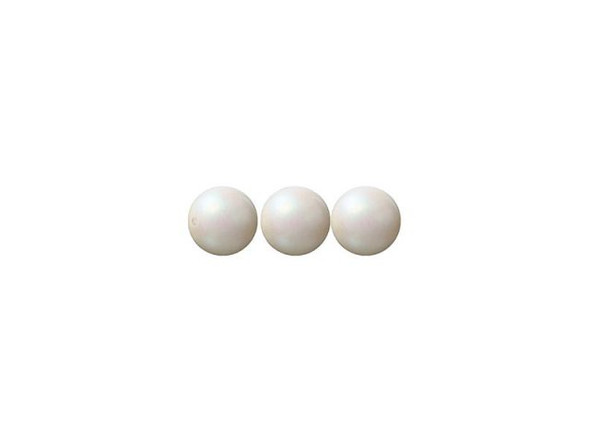 Preciosa Crystal Pearl, 4mm Round - Pearlescent Cream (strand)