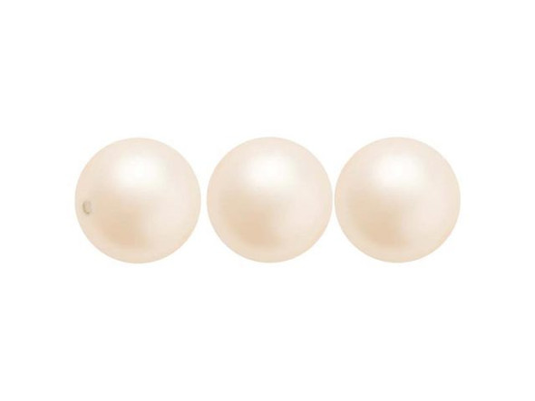 Preciosa Crystal Pearl, 8mm Round - Cream Rose (strand)