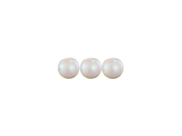 Preciosa Crystal Pearl, 4mm Round - Pearlescent White (strand)