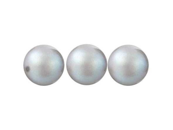 Preciosa Crystal Pearl, 8mm Round - Pearlescent Grey (strand)