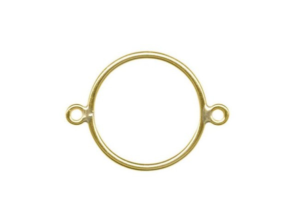 12kt Gold-Filled Jewelry Connector, Round, 14mm, 2 Loop (Each)