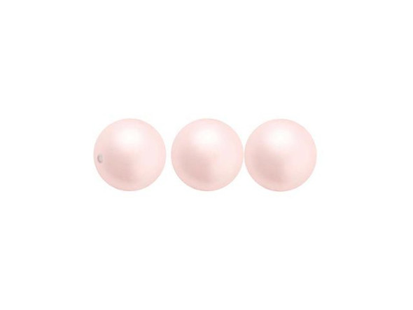 Preciosa Crystal Pearl, 6mm Round - Rosaline (strand)