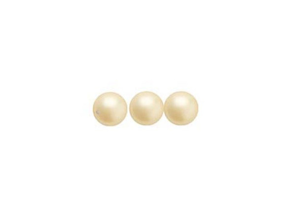 Preciosa Crystal Pearl, 4mm Round - Vanilla (strand)