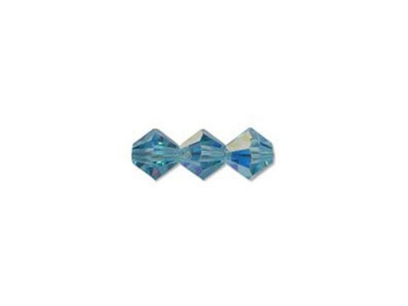 Preciosa Crystal Bicone Bead, 4mm - Aquamarine AB (gross)
