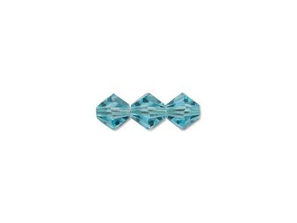 Preciosa Crystal Bicone Bead, 4mm - Aqua Bohemica (gross)