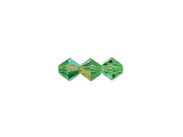 Preciosa Crystal Bicone Bead, 4mm - Peridot AB (gross)