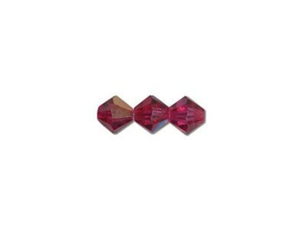 Preciosa Crystal Bicone Bead, 4mm - Fuchsia AB (gross)