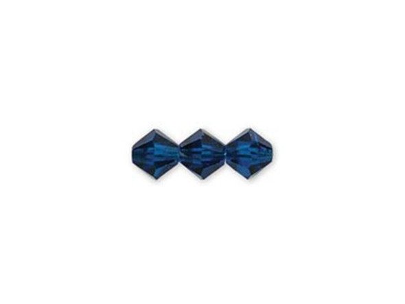 Preciosa Crystal Bicone Bead, 4mm - Capri Blue (gross)