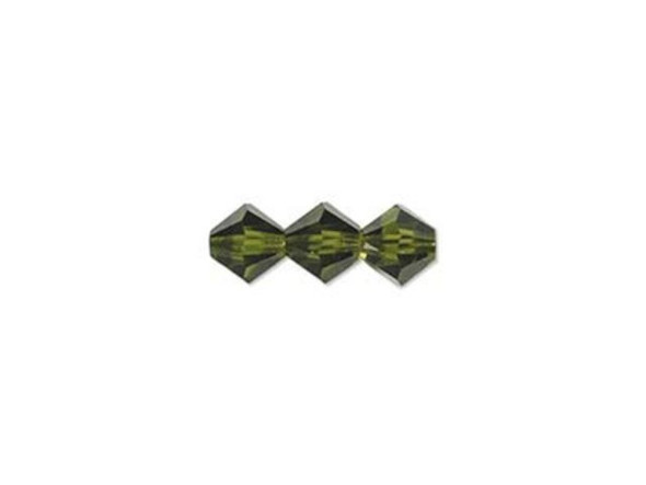 Preciosa Crystal Bicone Bead, 4mm - Olivine (gross)