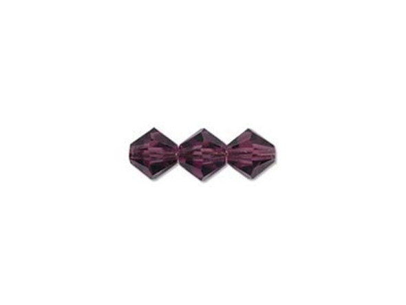 Preciosa Crystal Bicone Bead, 4mm - Amethyst (gross)