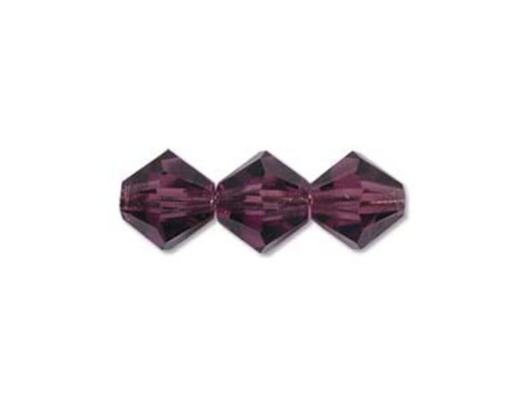 Preciosa Crystal Bicone Bead, 6mm - Amethyst (72 pcs)