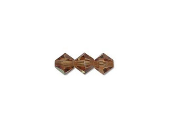 Preciosa Crystal Bicone Bead, 4mm - Light Colorado Topaz AB (gross)